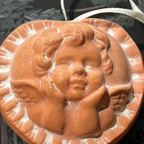 Angel Heart Shaped Ornament Terracotta - Picture 8 of 8